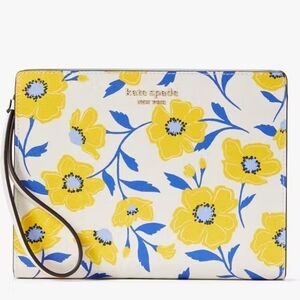 NWT Kate Spade Morgan Sunshine Floral Printed Gusseted Wristlet